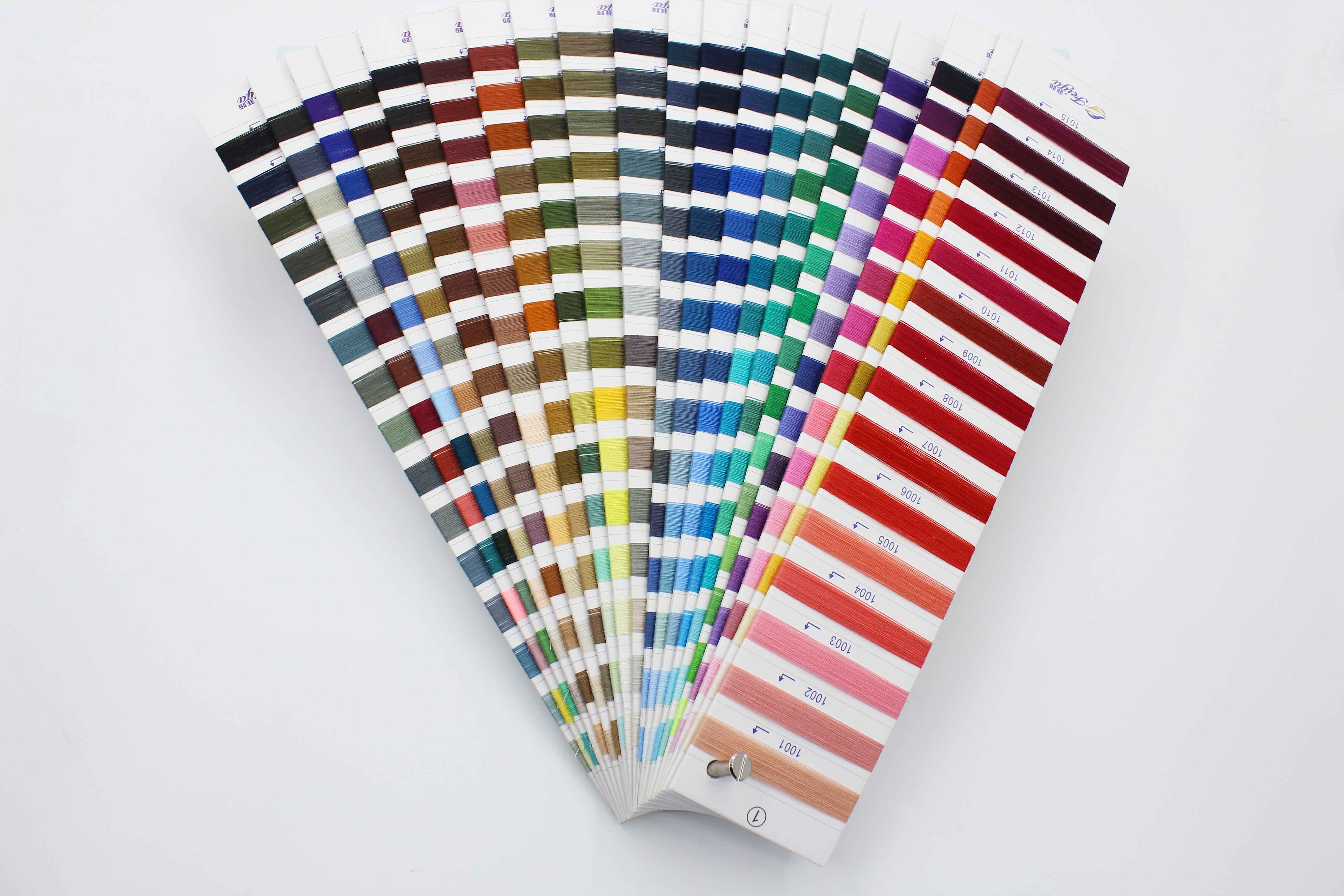 Polyester Thread Color Card 300 Colors High-Speed Sewing Thread Color ...
