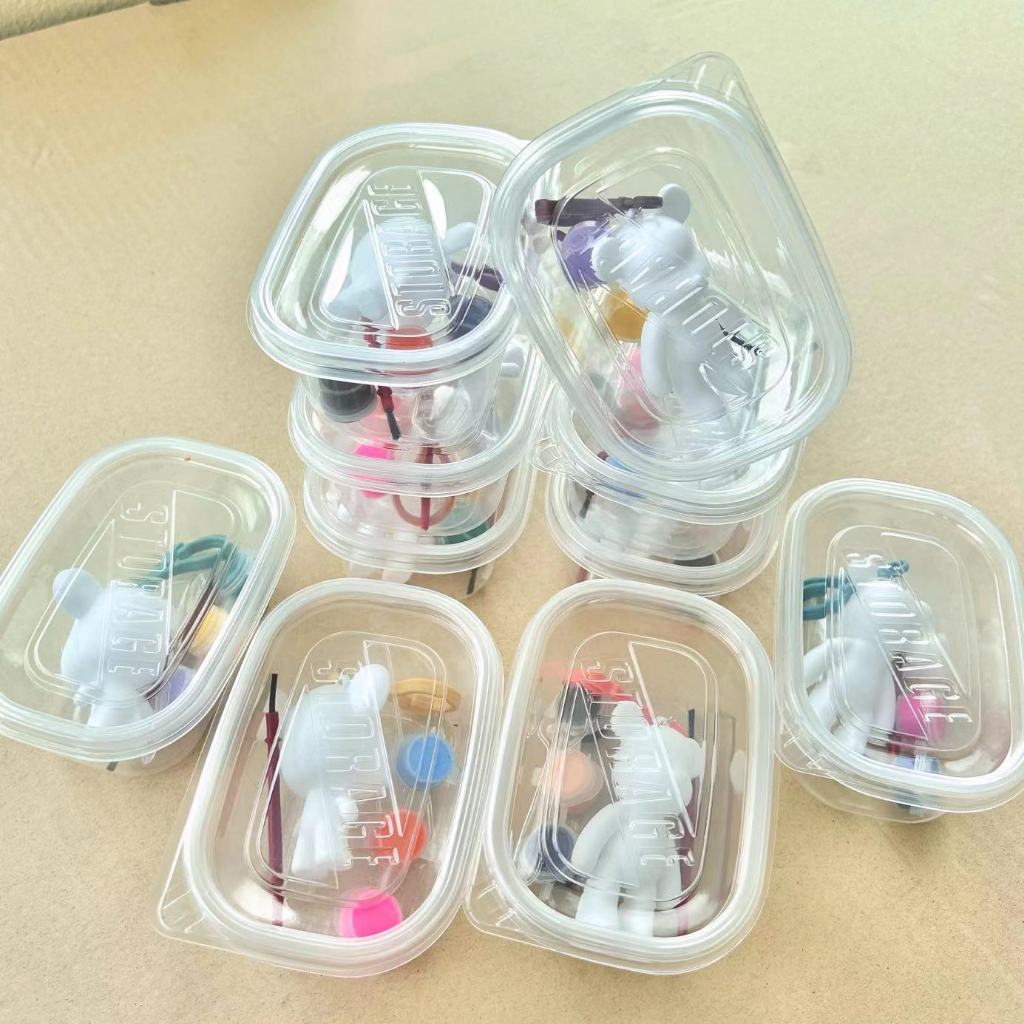 Bear shaped plastic keychain coloring kit, hand painted DIY mini