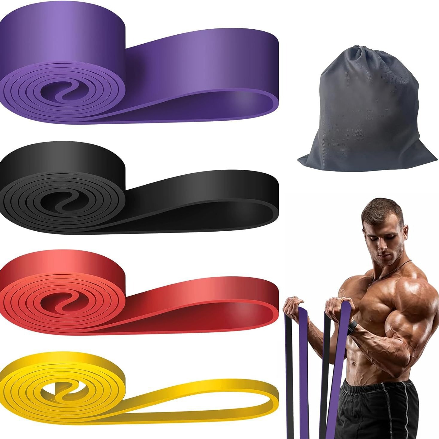 Fitness Resistance Belt Set Pull Up Assist Belt Strength Training