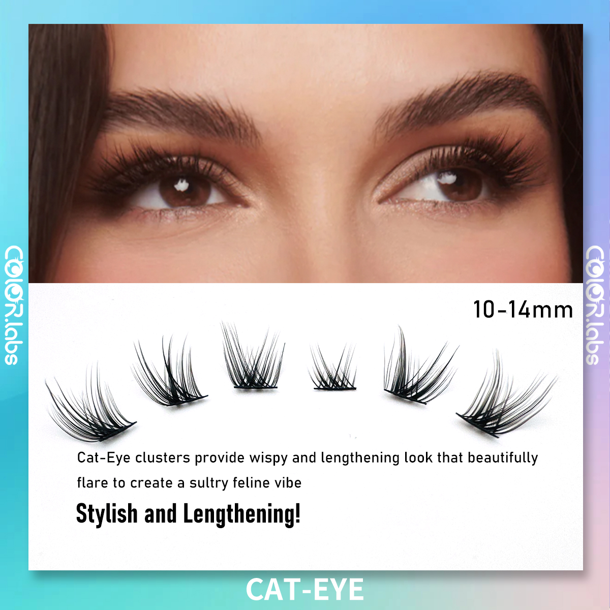COLOR.labs Cat Fox Eyelash Extensions Wisp Book, 3 Lengths/Styles w ...