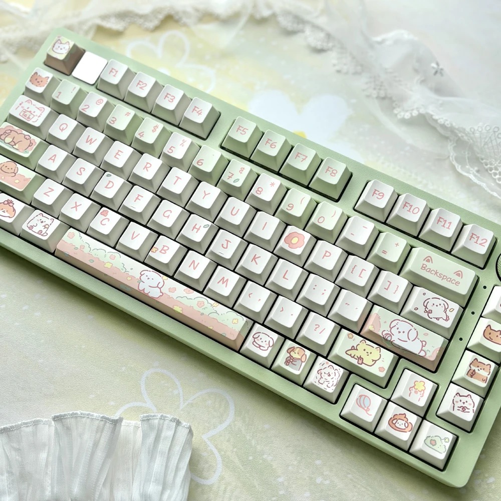 95 Keys Sea salt Yeah Keycaps Cherry Height PBT Material Thermal ...