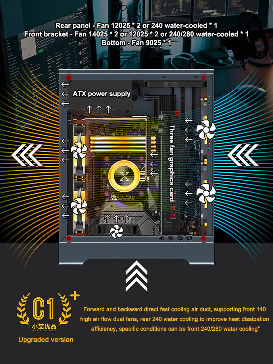 ZZAW C1 Upgraded Version All Aluminum MATX/ITX Case Side Tempered
