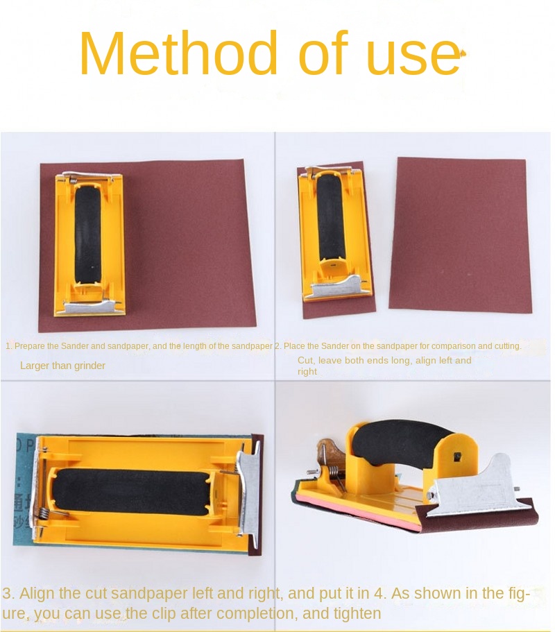 1Pc Sandpaper Holder Polishing Walls Sanding Woodworking And Drywall ...