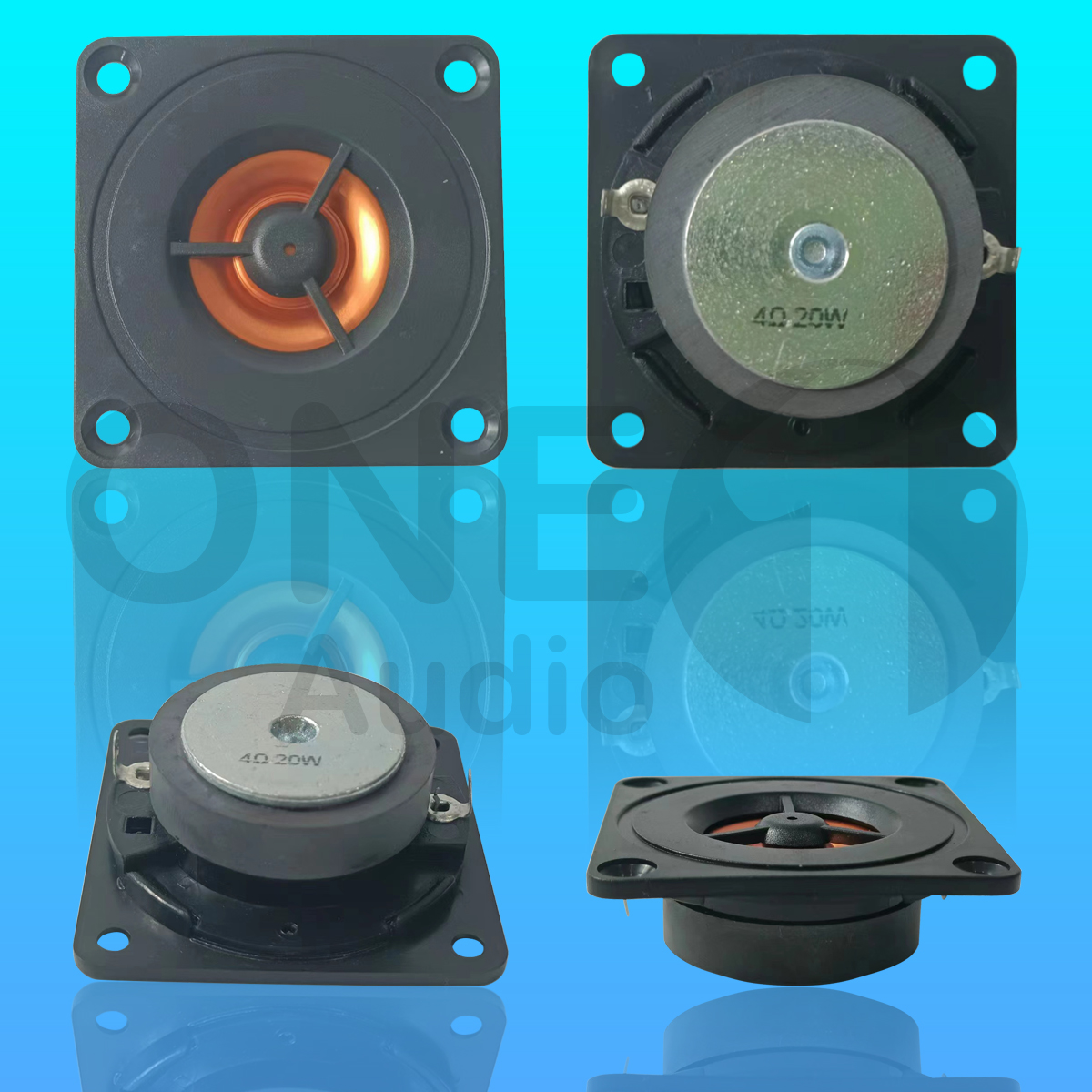 OneAudio HK 2-inch Tweeter Speaker 4 Ohms 20W Car Audio Black Orange ...