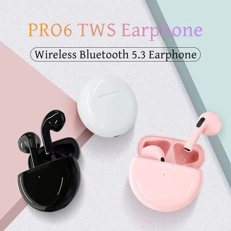 Original TWS Wireless Headphones Fone Bluetooth Earphones Mic Pods InEar Earpods Pro6 Earbuds sport Headset For Xiaomi Shopee Philippines