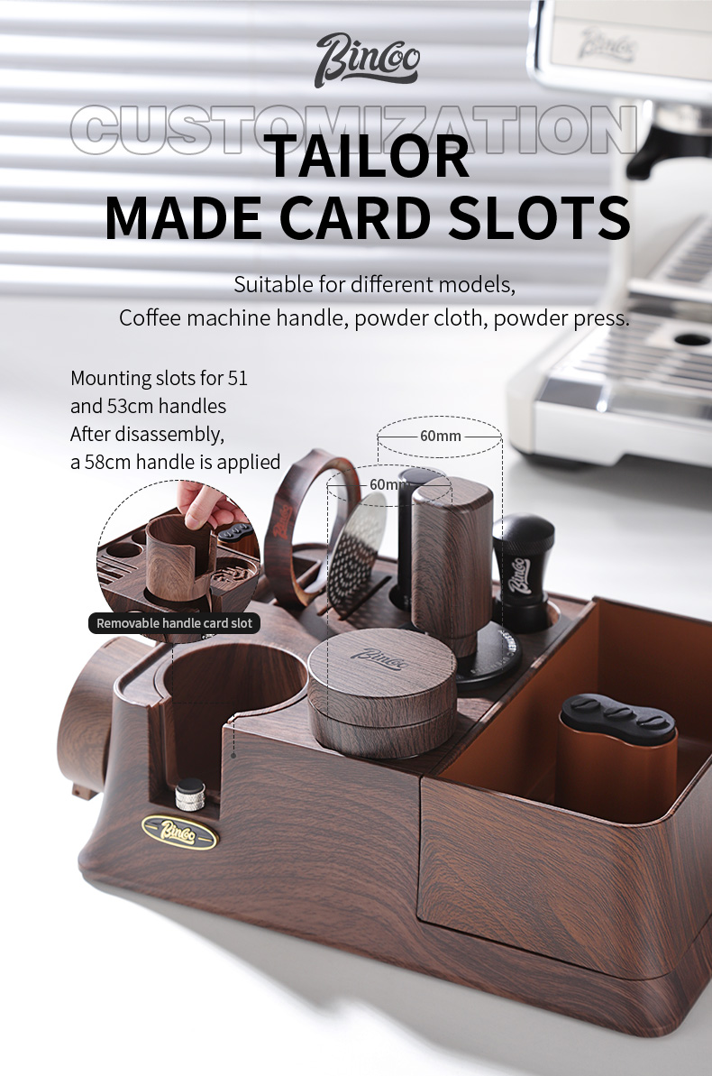 BINCOO Multi-functional Coffee Press Base Espresso Cloth Duster Storage ...