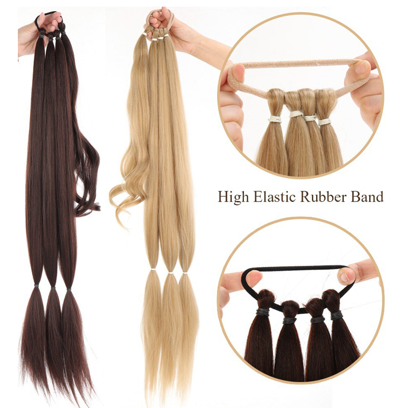 32Inch Ponytail Extensions Synthetic Boxing Braids Wrap Around Chignon ...