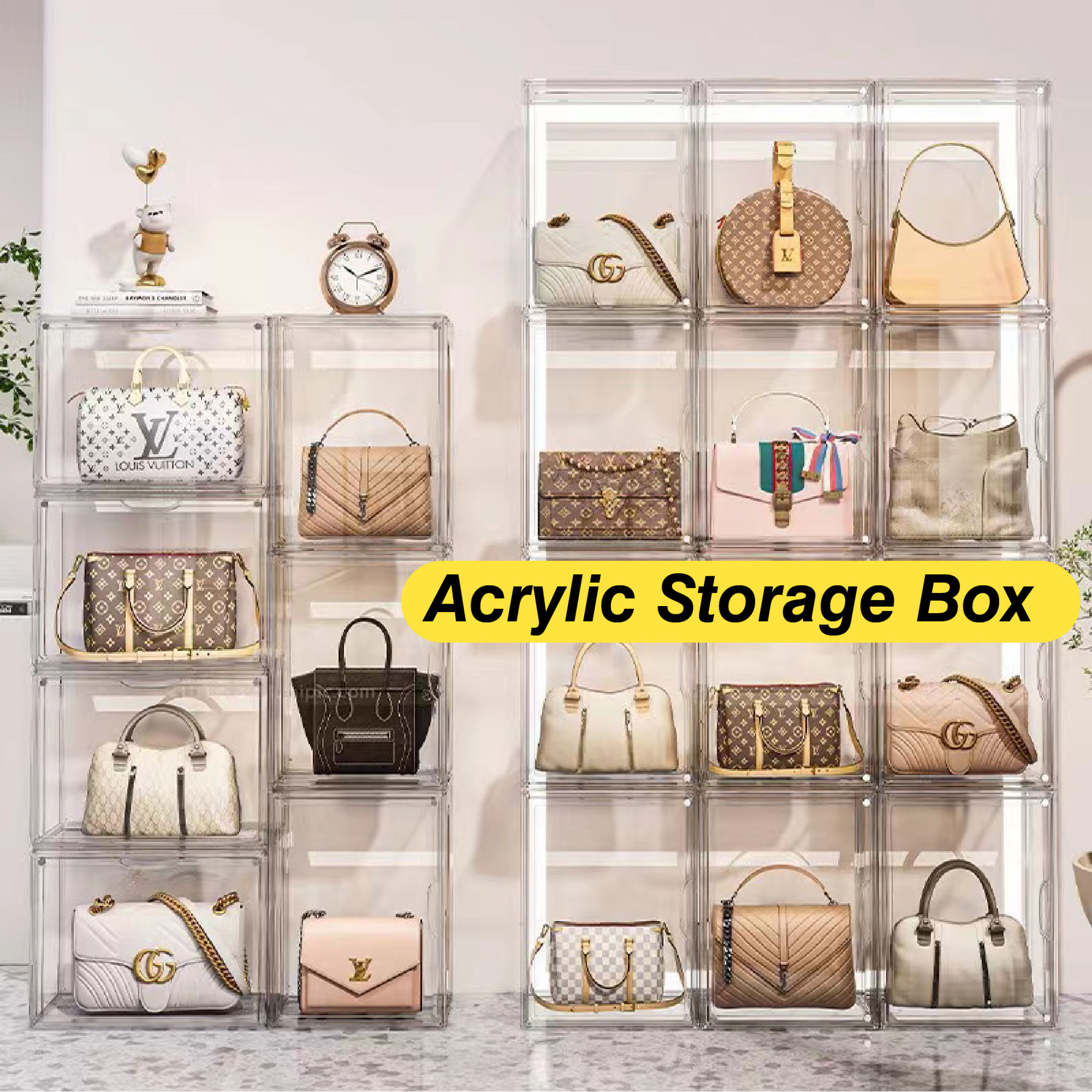 Bren Acrylic Bag Storage Oragnizer Toy Display Case Transparent Box ...