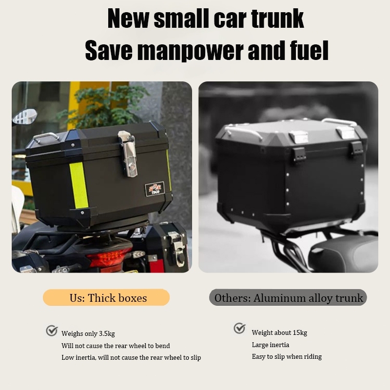 Top Box Motorcycle Box 45/50L universal backrest suitable for placing ...