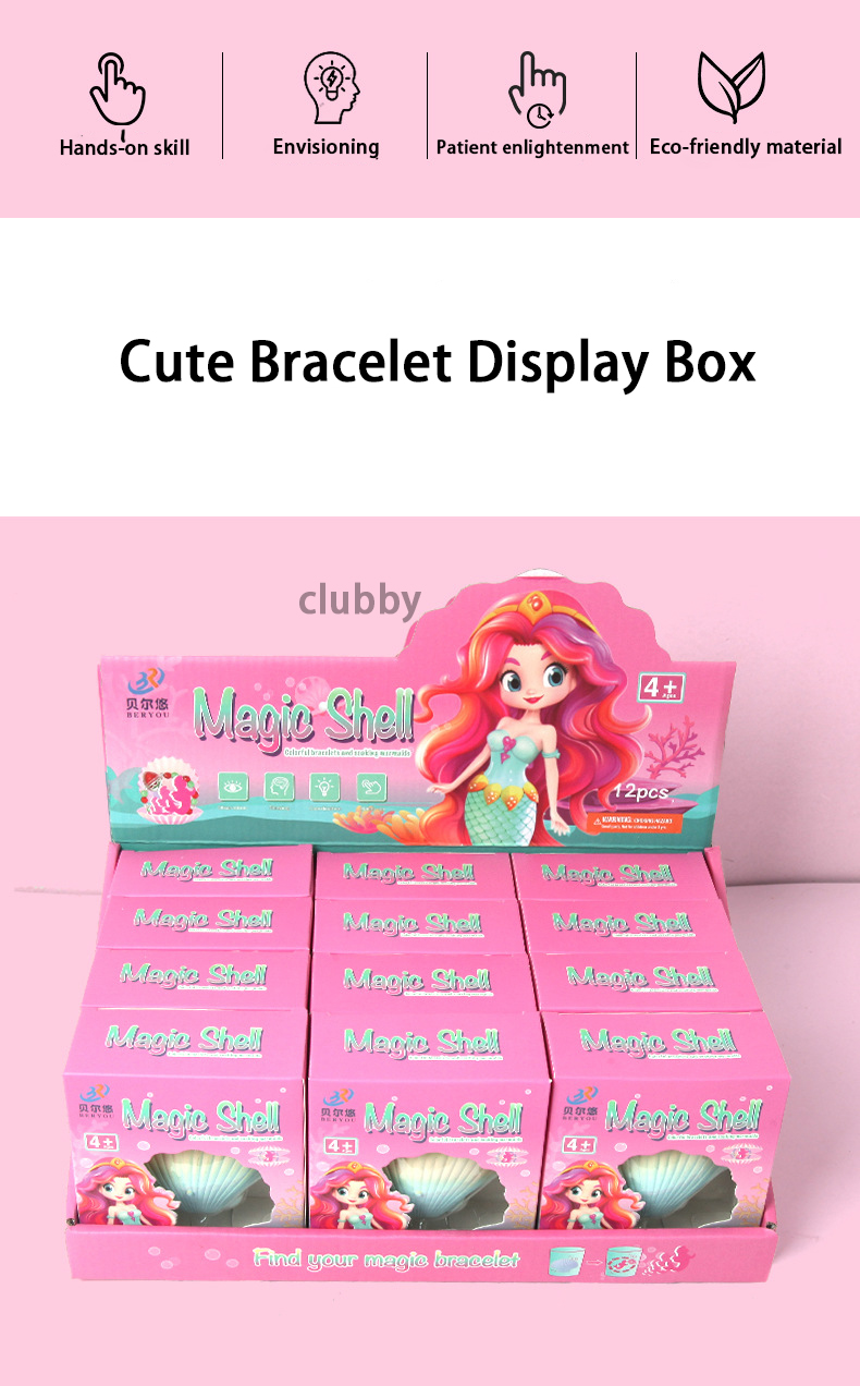 Magic shell soaked in water hatching bracelet blind box mermaid ...