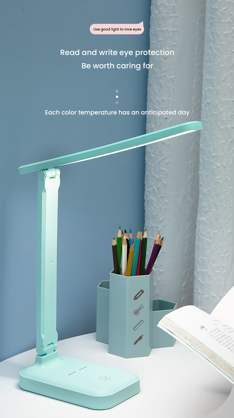 USB Rechargeable LED Desk Lamp Study Lamp Stepless Dimming Table Lamp ...