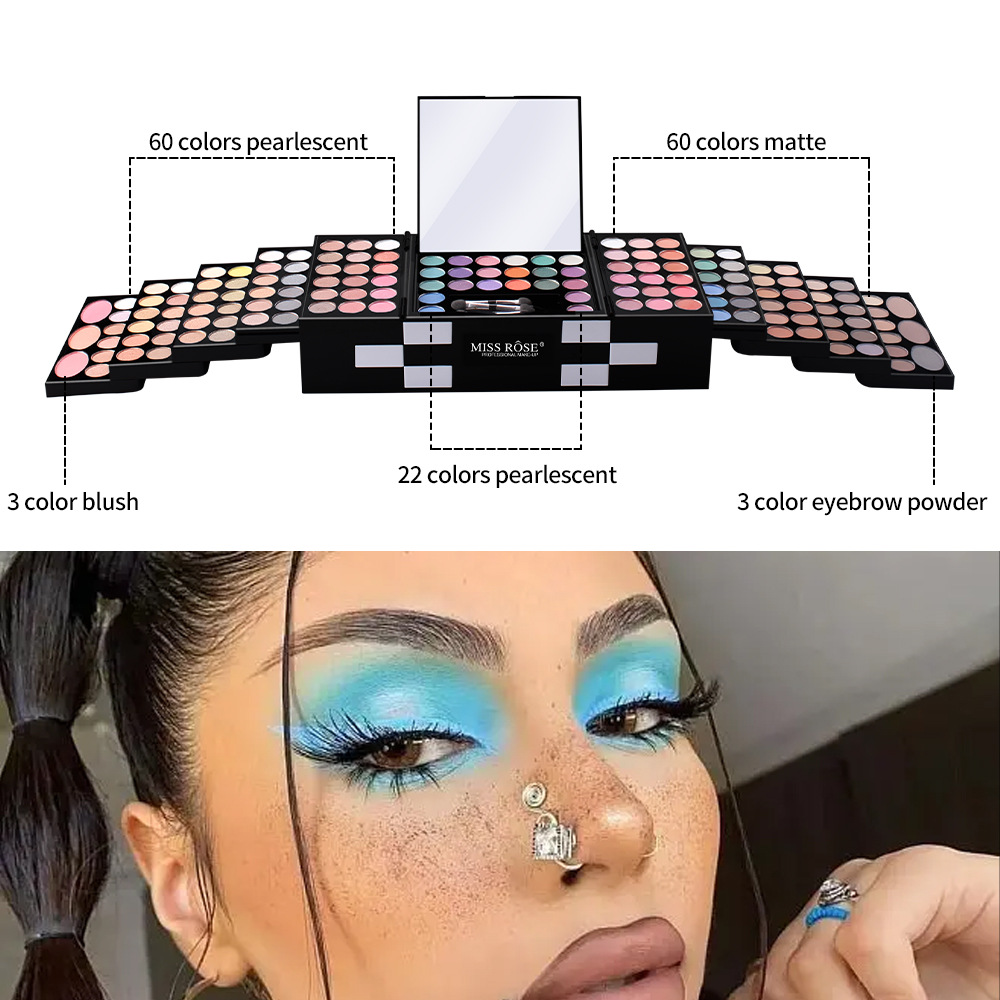 142 Colors Pearlescent Matte Eyeshadow Makeup Box Earth Color Color ...