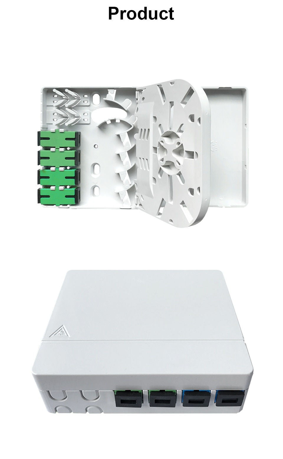 JT-COM 4-port fiber optic distribution box,4 core Fiber Panel Box SC ...