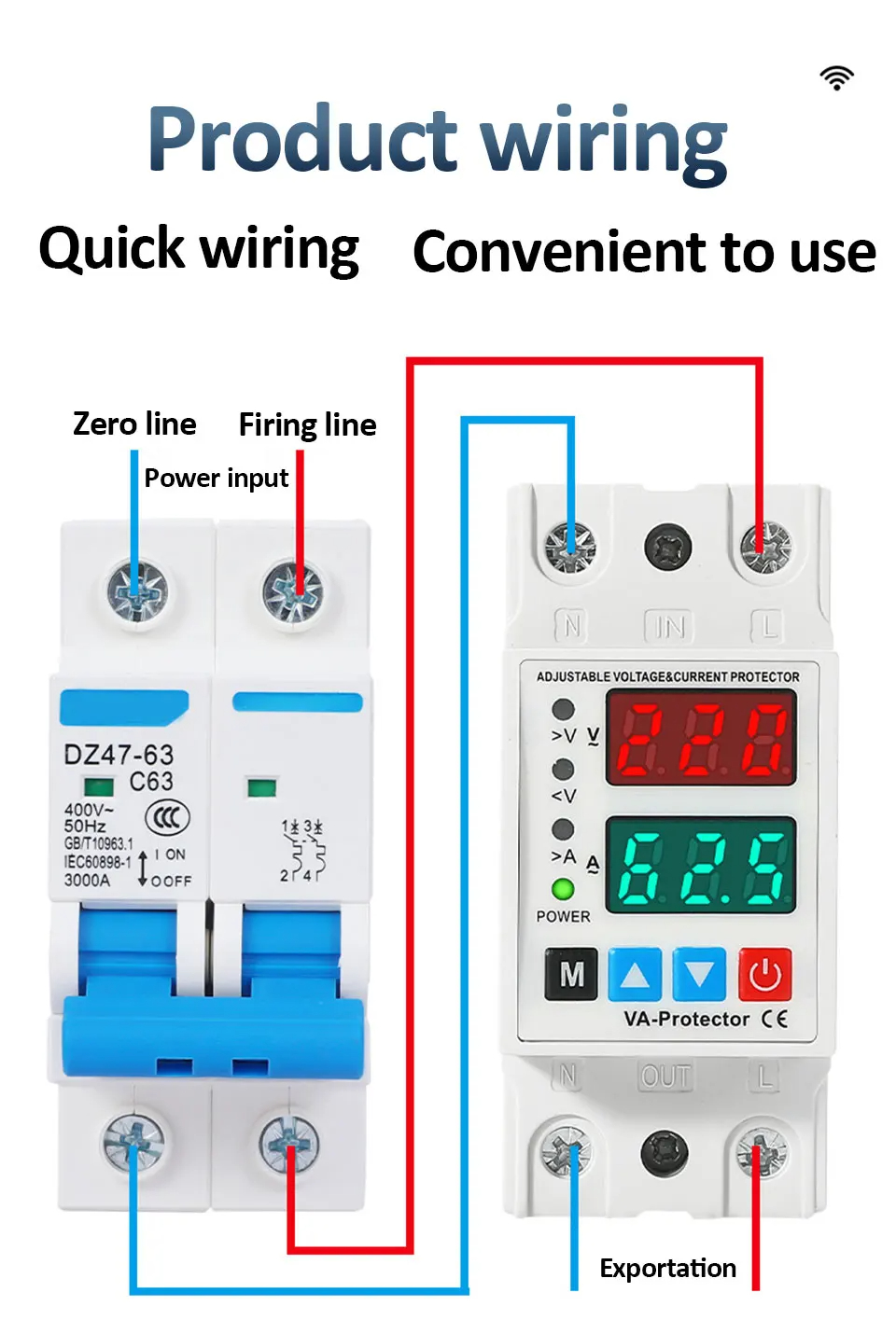 40A 63A Din Rail 230V Adjustable Overvoltage And Undervoltage ...
