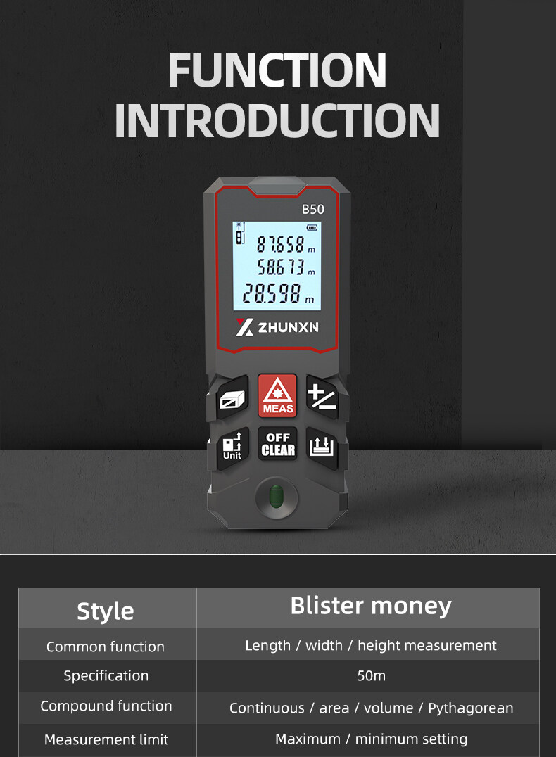 OULIXI Rechargeable Laser Distance Meter 100M 80M 50M 40M Laser ...