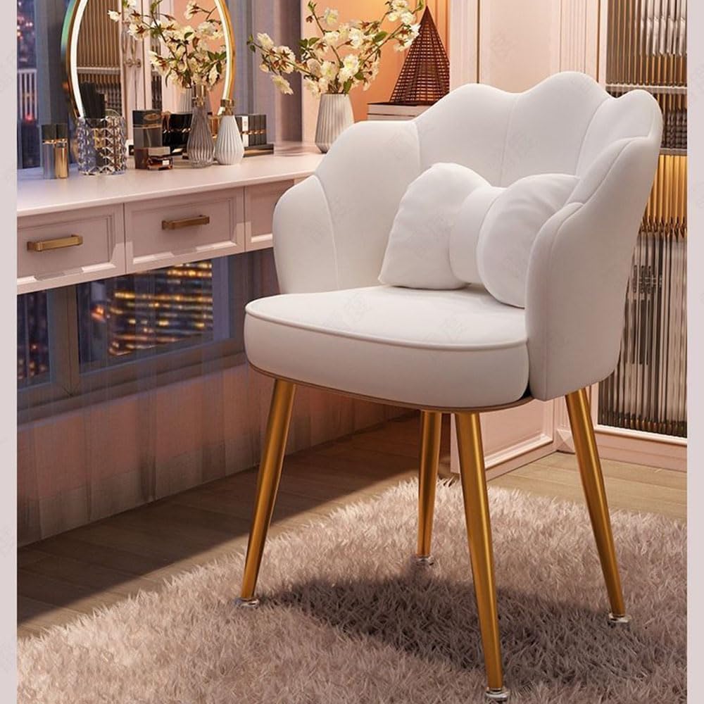 Formwell Makeup Chair Velvet Accent Chair Shell Shape Vanity Chairs ...
