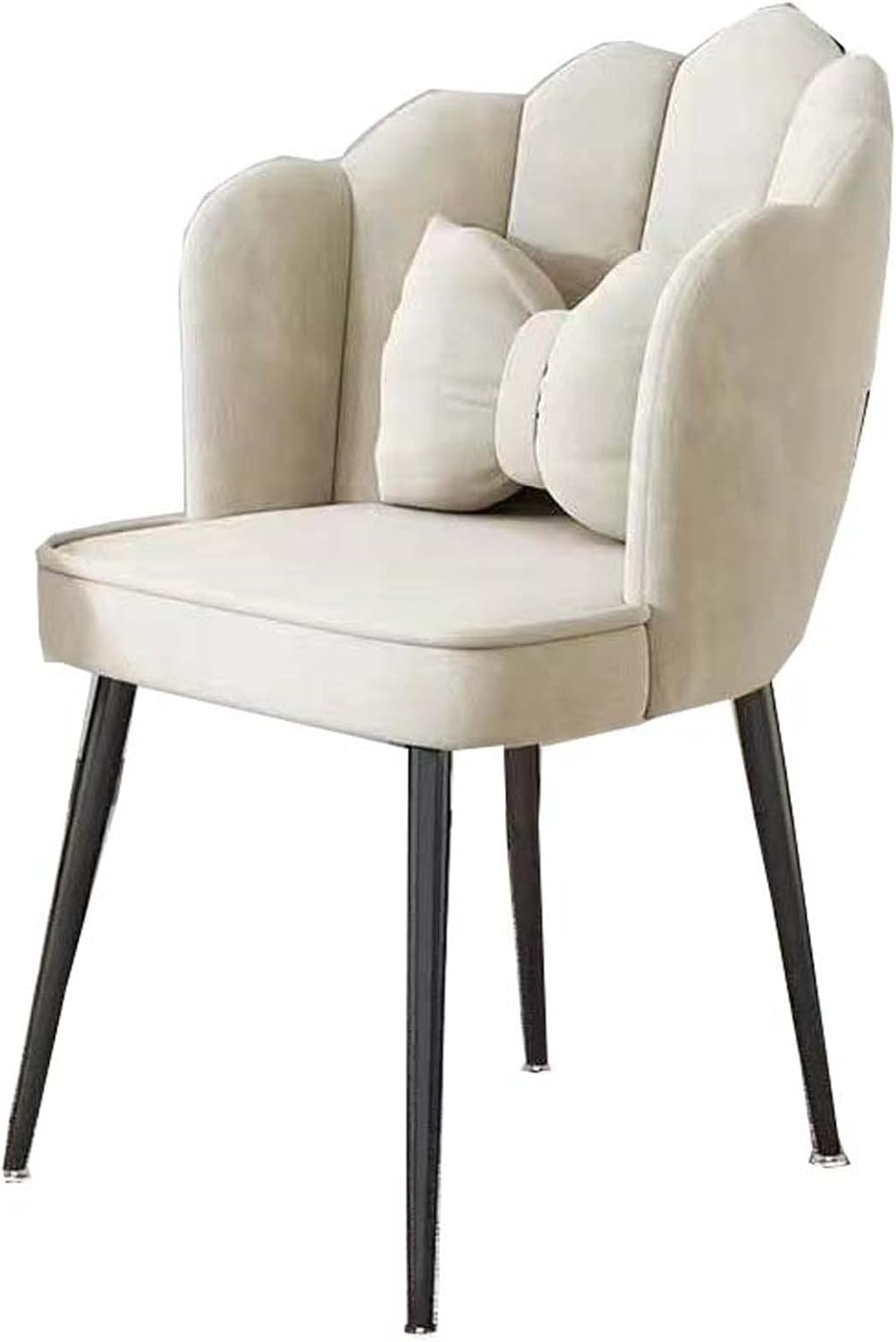 Formwell Makeup Chair Velvet Accent Chair Shell Shape Vanity Chairs ...