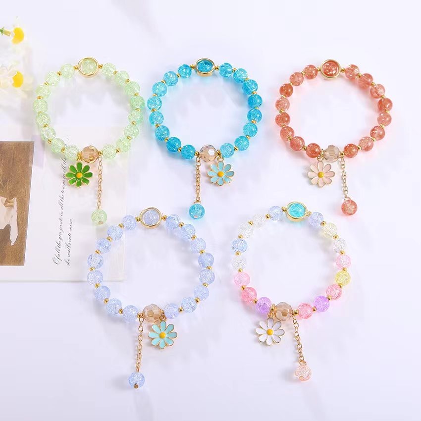 Flower Bracelet ins Handmade Design Popular Flower Crystal Bracelet