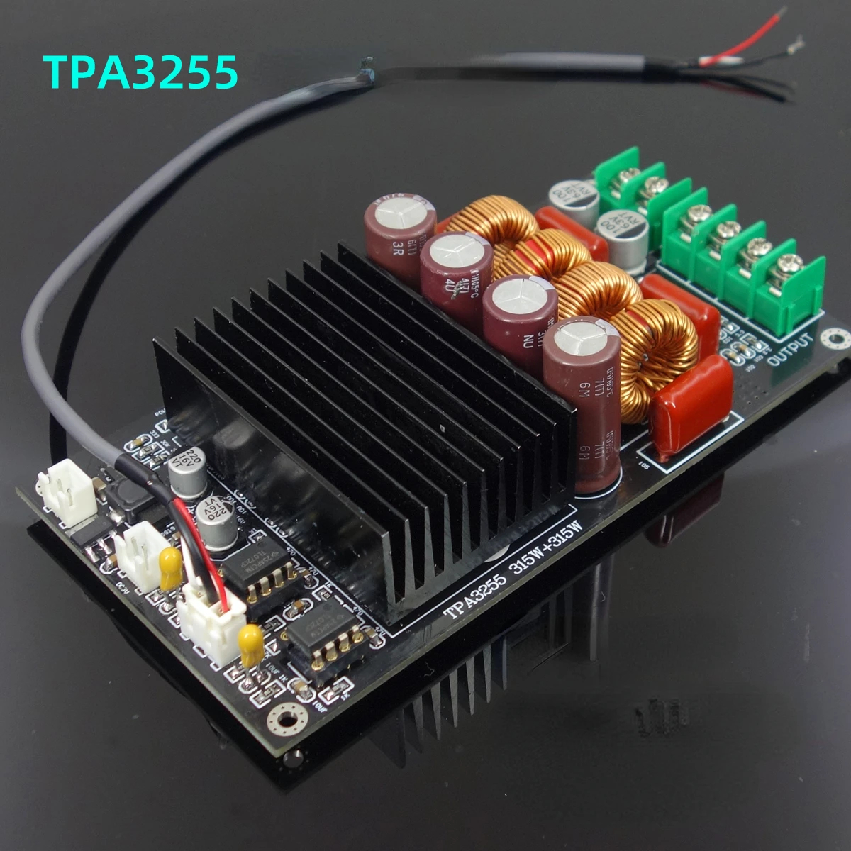ZK AS21 Scheda Amplificatore di Potenza Bluetooth con Subwoofer, Chip TPA3255 220Wx2 Plus 350W Modulo Amplificatore di Potenza Audio a Doppio Canale con Controllo dei Bassi, NERO