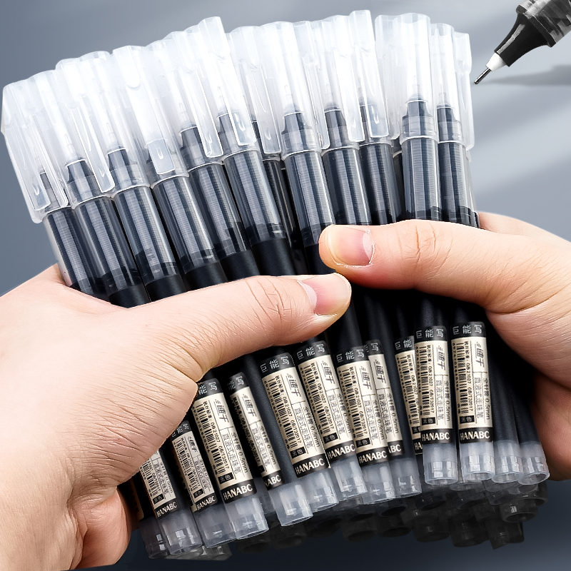 50PCS Quick-Drying Gel Pen 0.5mm liquid ball pen Dry Ink pen School ...