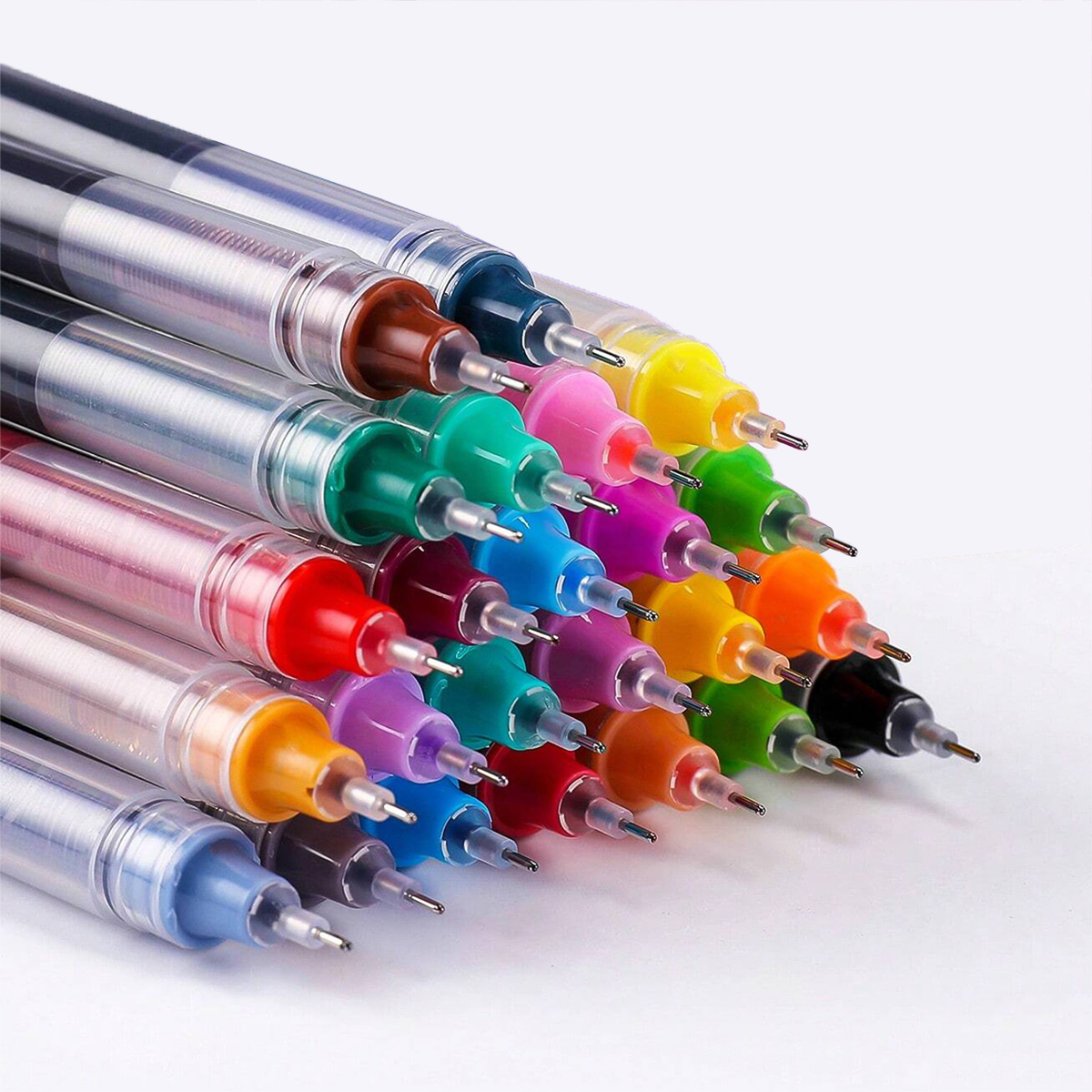 50PCS Quick-Drying Gel Pen 0.5mm liquid ball pen Dry Ink pen School ...
