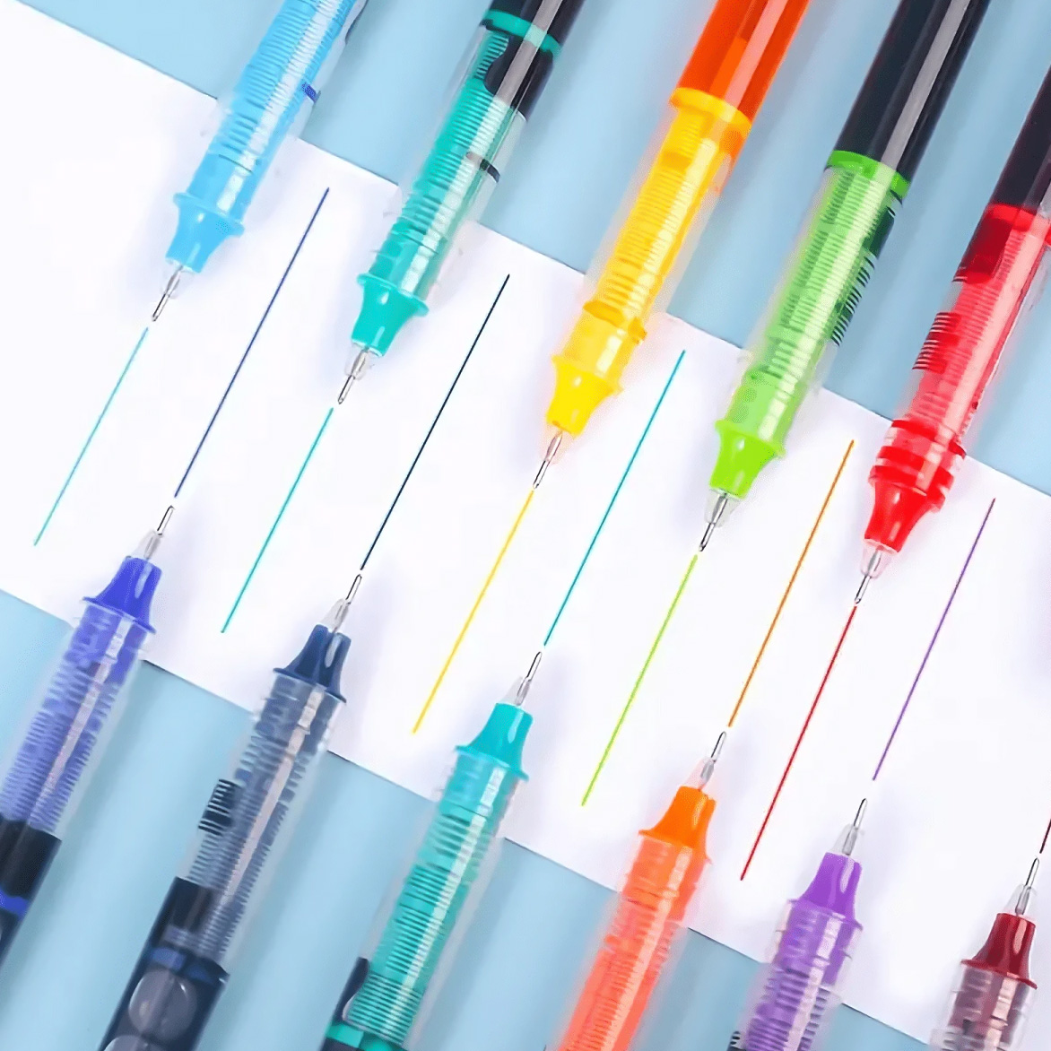 50PCS Quick-Drying Gel Pen 0.5mm liquid ball pen Dry Ink pen School ...