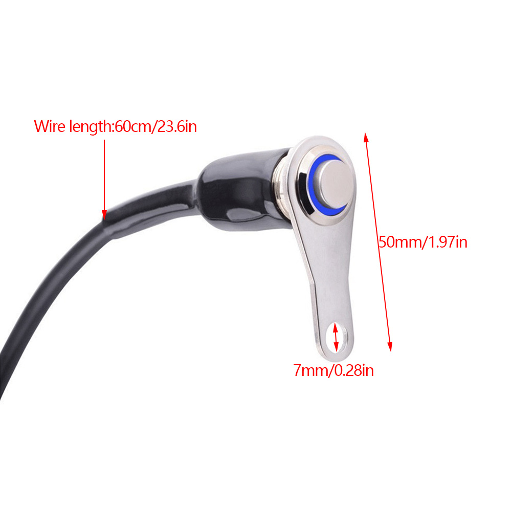 POKERFACE 12V LED Motorcycle Switch ON-OFF Handlebar Headlight ...
