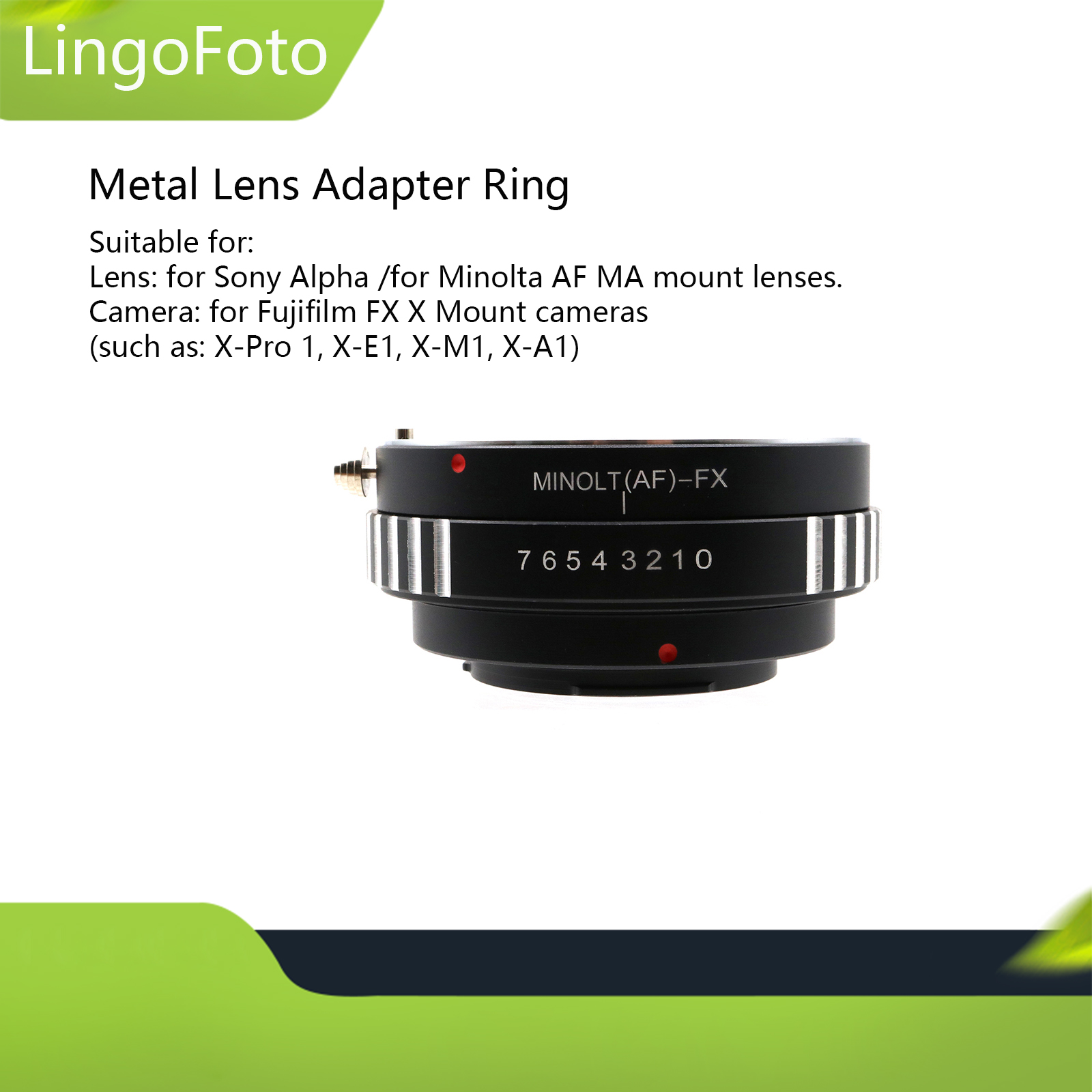 Konica Pentax K Mount FotodioX Pro Lens Mount Adapter For Minolta