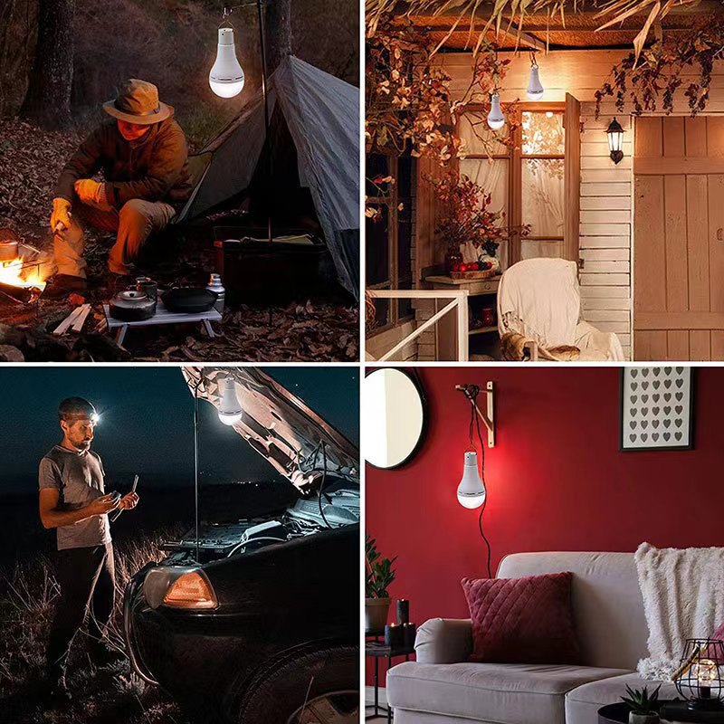 Licer LED Solar Bulb Light Remote Control Dimming Portable Emergency ...