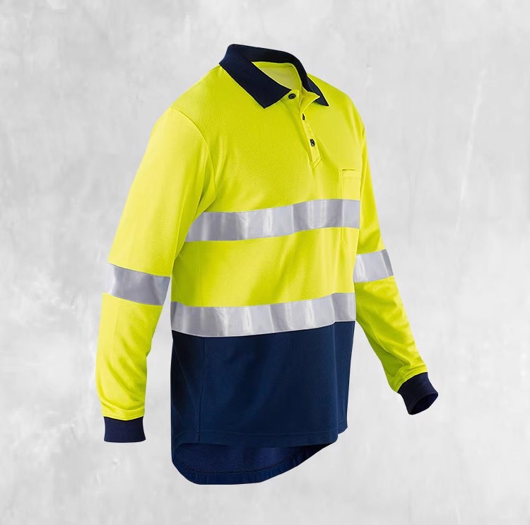 Safety Reflective High Visibility Long Sleeve Shirts ANSI Class 2 Hi ...