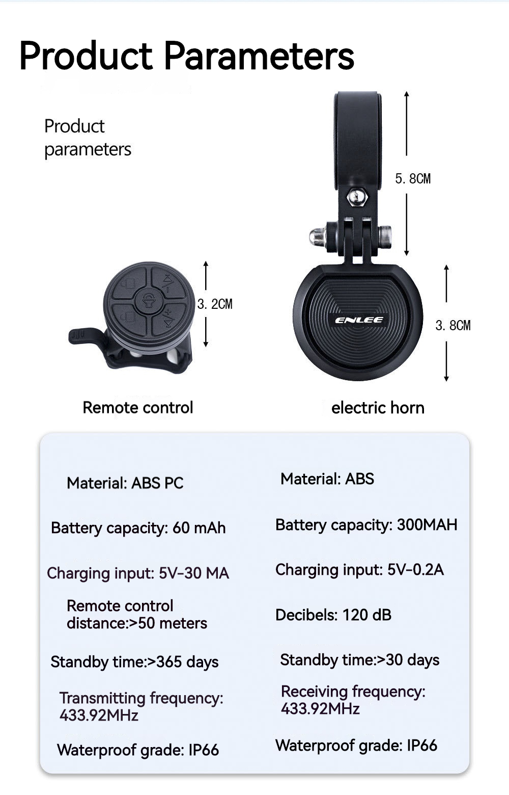 USB Rechargeable Bicycle Electric Bell With Anti-Theft Alarm - Loud 125dB Horn For Bike/Scooter