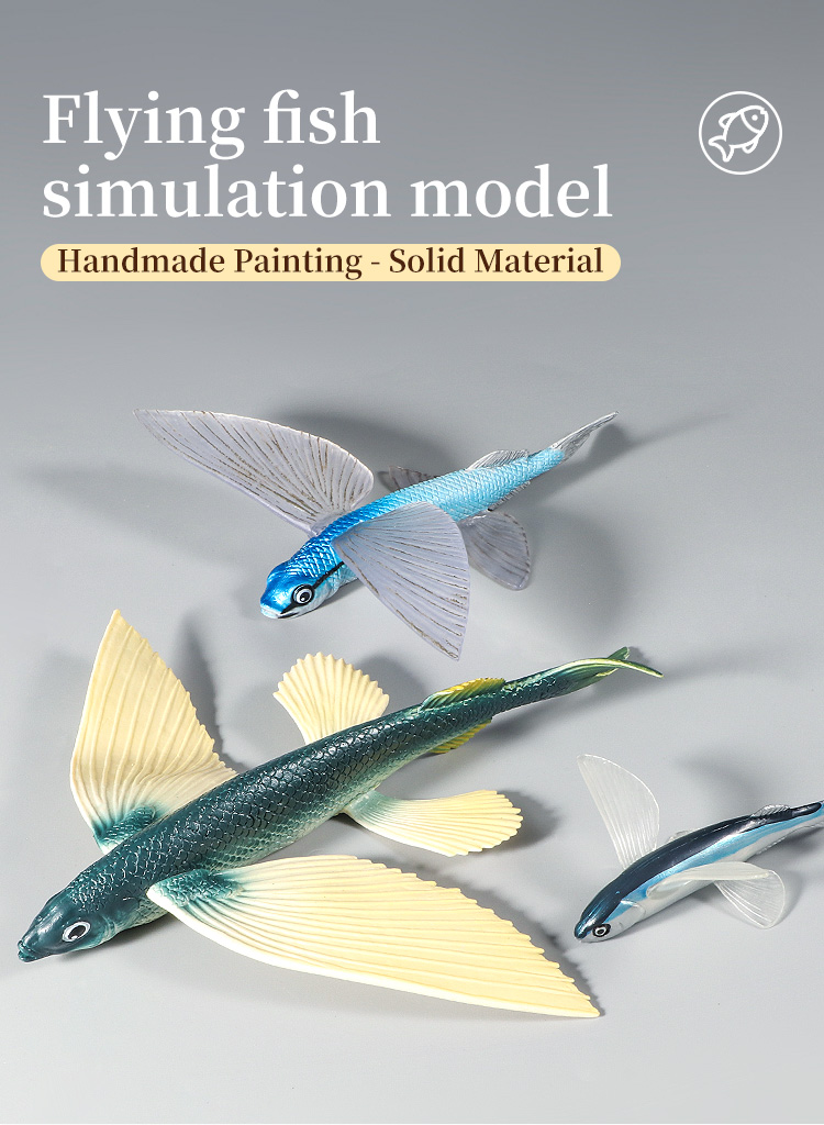 Ocean Marine Animal Underwater World Flying Fish Set Action Figures Sea ...