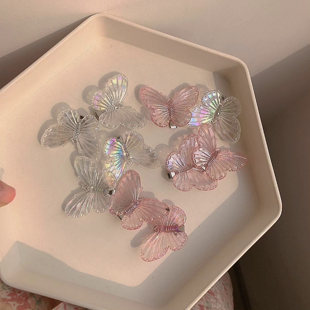 Spring Simple Cute Butterfly Side Clip Small Size Hair Clip Female