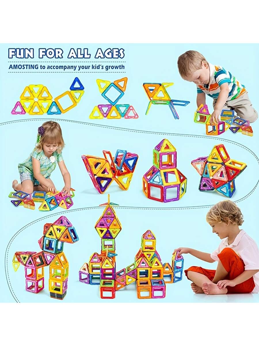 40pcs and 80pcs Magnetic Building Blocks Large Size DIY Magnet Children ...