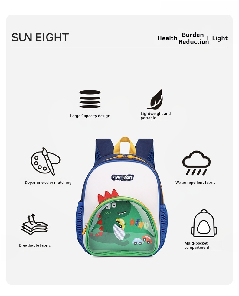 Sun Eight bag for kids Luggage Backpack Kids School Bag 3-6 Years Old ...