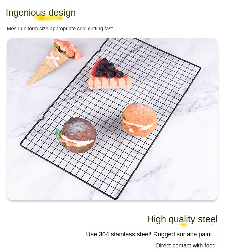 Cake cooling rack 40 * 25 rectangular grid small hole baking rack ...