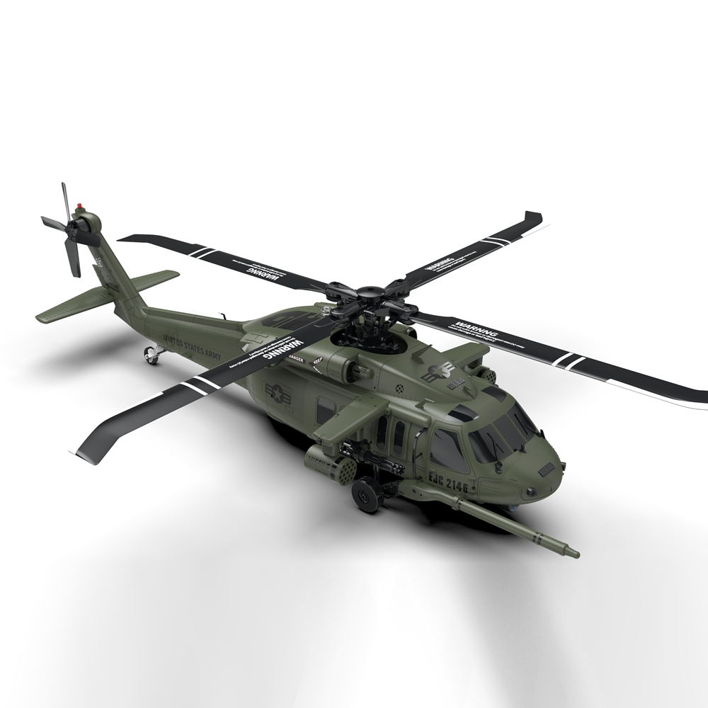 YXZNRC Yu Xiang UH60 Black Hawk RC Helicopter with 6-axis Gyro 2.4G 6CH ...