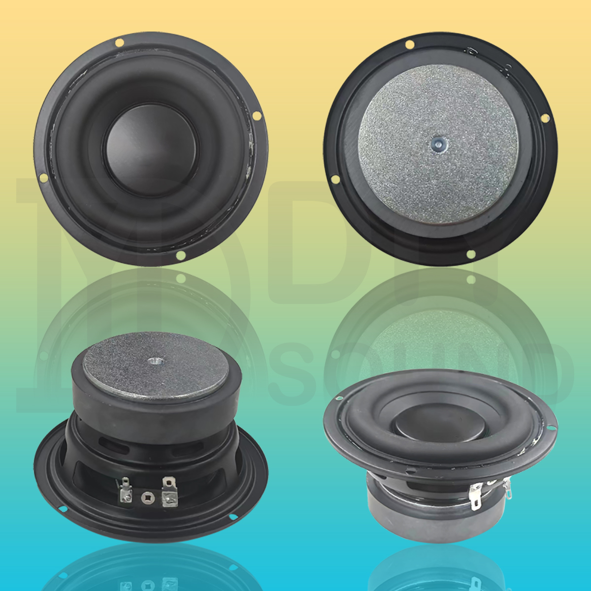 DIYSOUND 4 inch 4Ω 25W BASS Subwoofer Speaker Car Stereo Speaker with ...