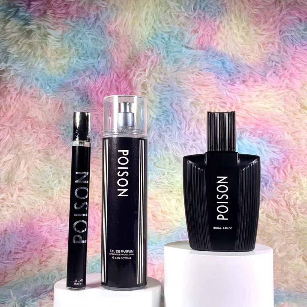 【3IN1 Set】250ml+100ml+35ml POISON Perfume For Men Cologne Fragrance