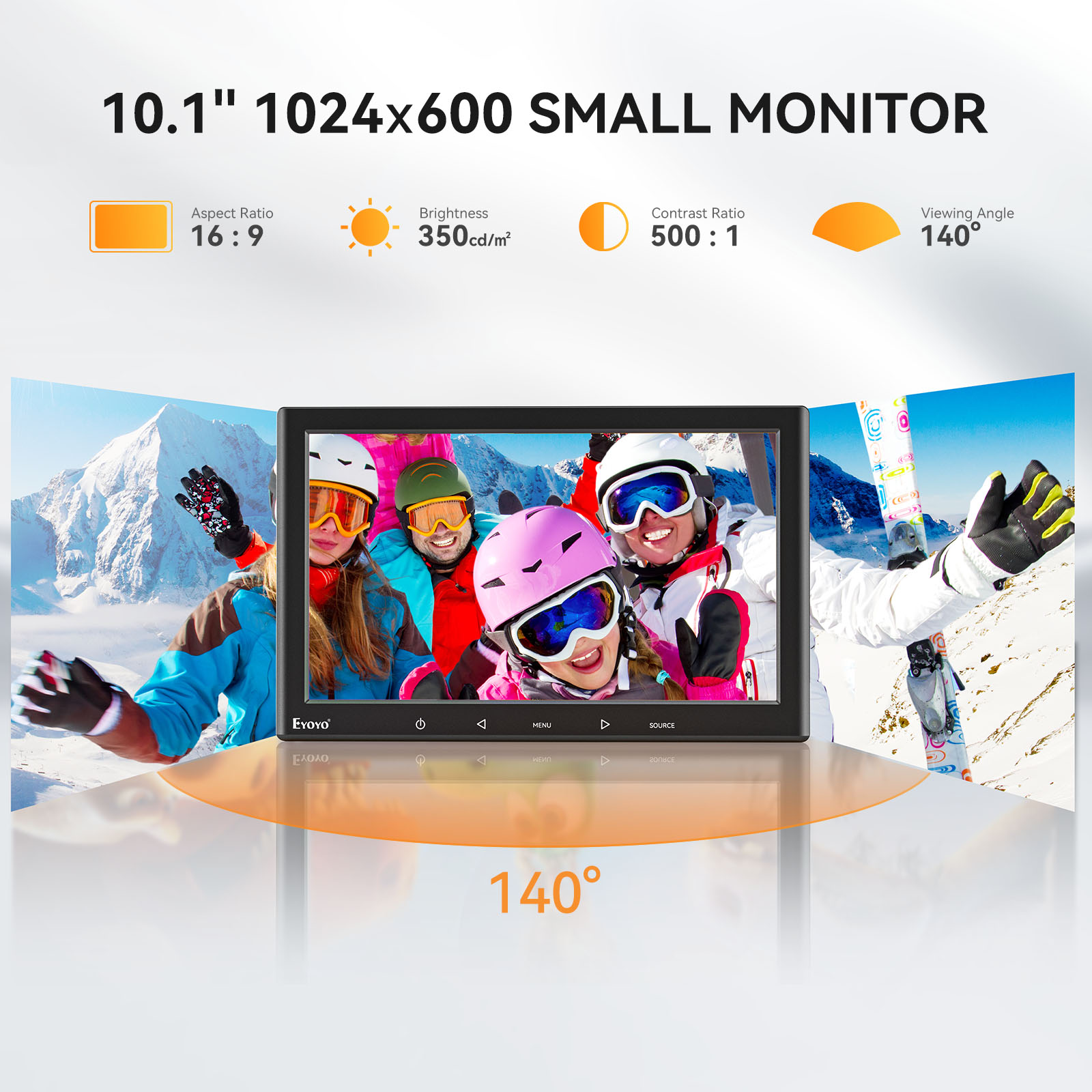 Eyoyo 10 inch Portable Display Screen IPS HDMI Monitor 1024x600 Small ...