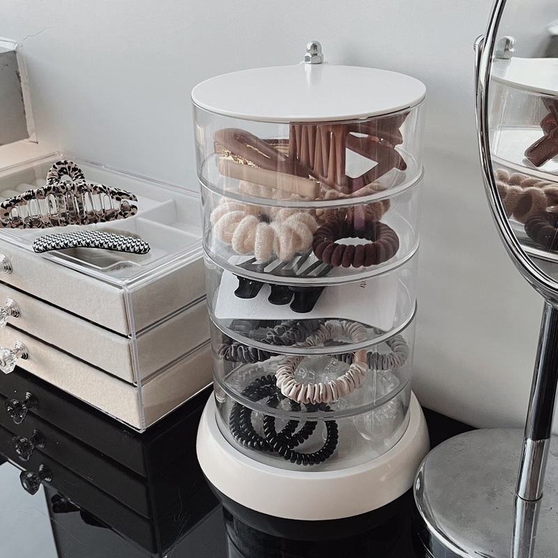 Acrylic Jewelry Rack Can Rotate 360 Degree Jewelry Box 5 Layers ...