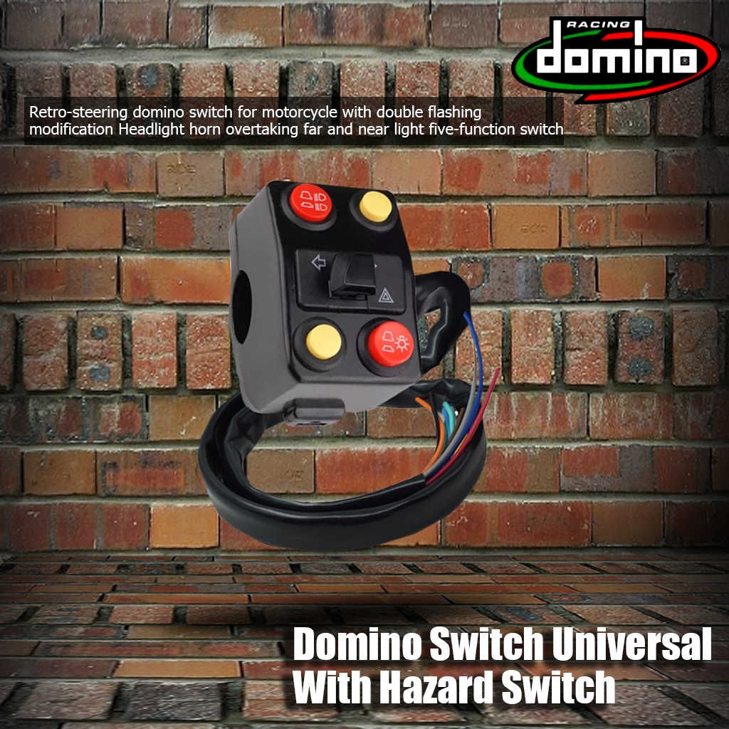 Motorcycle Domino Switch With Hazard Switch Turn Signal Light Headlight ...