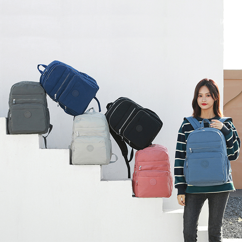 【Local Stock】Mindesa8688 Men's and Women's Backpack Nylon Cloth Simple ...