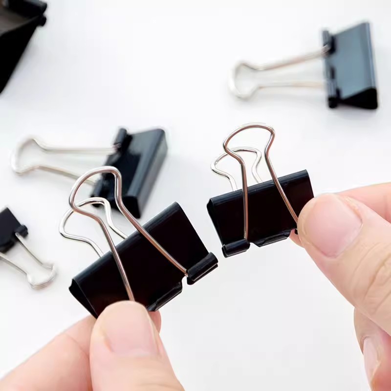 5pcs/set Metal Binder Clips Multisized Notes Letter Paper Clip Tickets ...