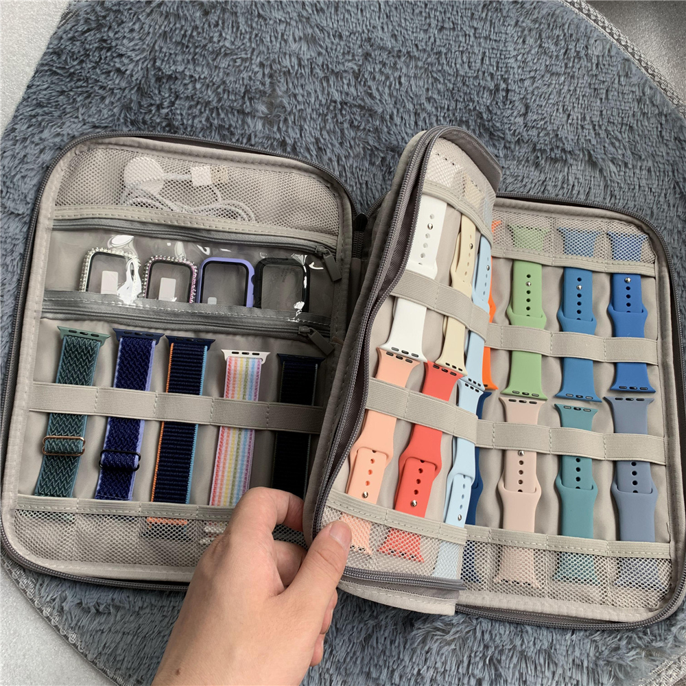 Large Capacity Watch Band Storage Case 35-Slot Watch Straps Travel ...