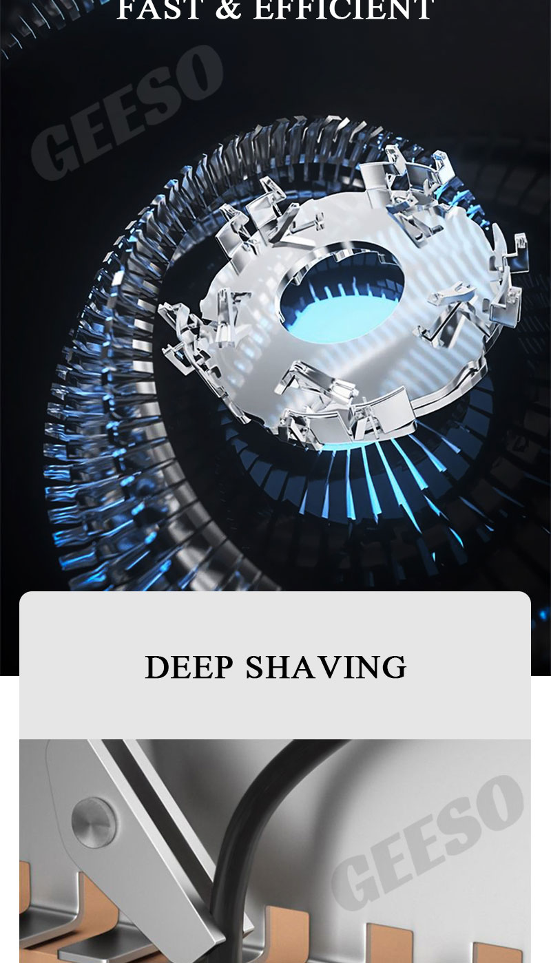 GEESO 4 in 1 Electric Shaver For Men Rechargeable Shaver Portable ...