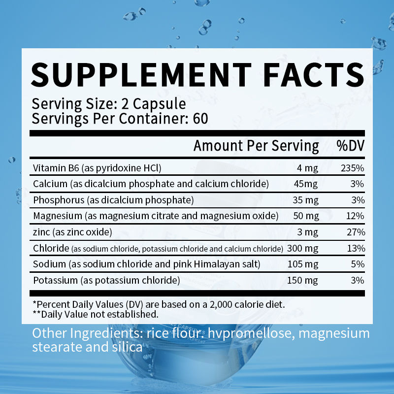 Alliwise Electrolyte Capsules Electrolyte Pills with Potassium, Calcium