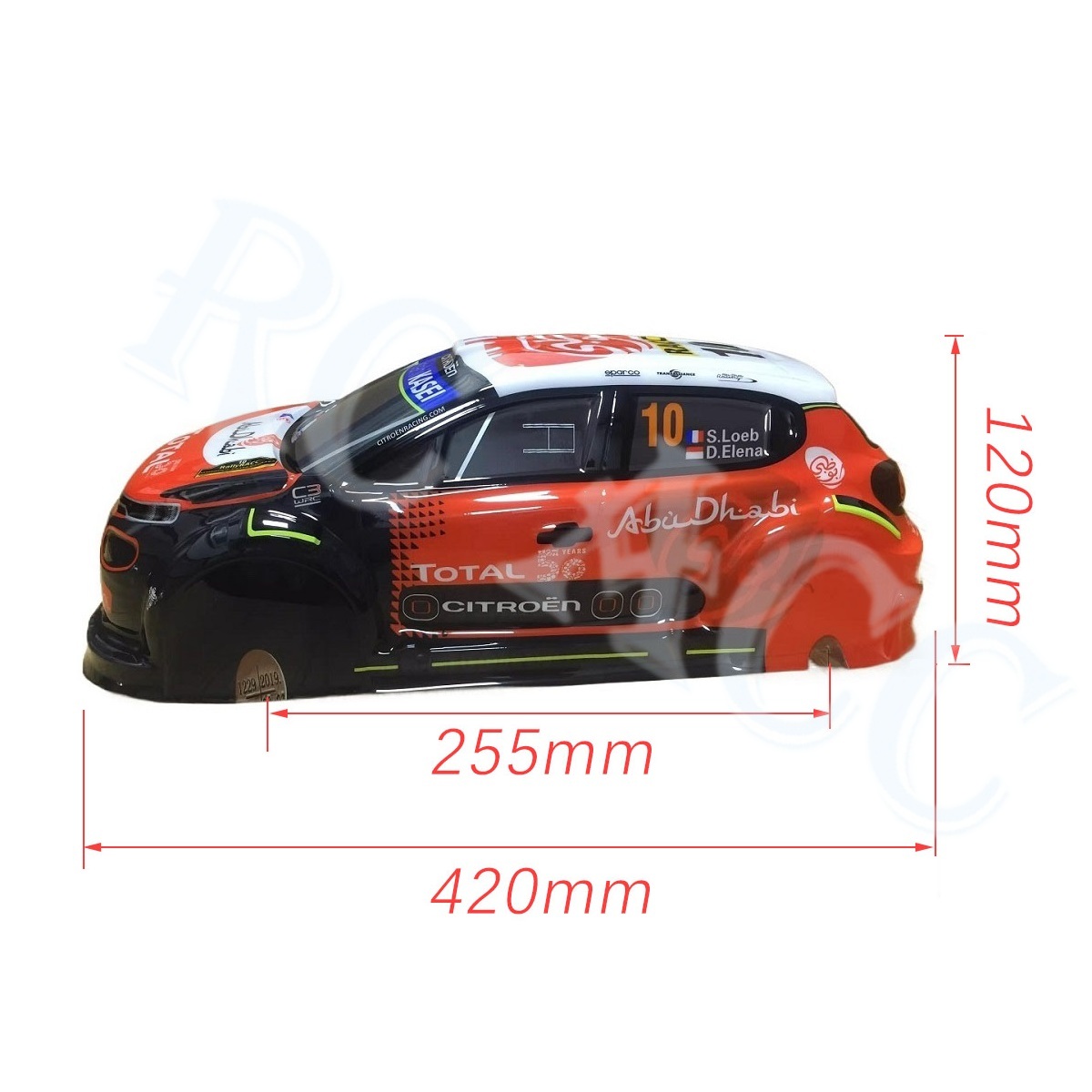 RC 255mm Wheelbase PVC Painted Rally Body Shell 1Pcs For 1/10 HSP ...