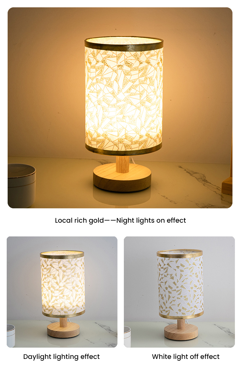 Lampe De Bureau LED Design Nordique En Bois Et Fer - Abat-jour Inclus, Réglable, Moderne Et Minimaliste