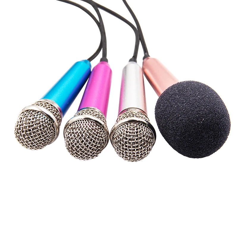 Portable 3.5mm Stereo Studio Mic KTV Karaoke Mini Microphone For Smart